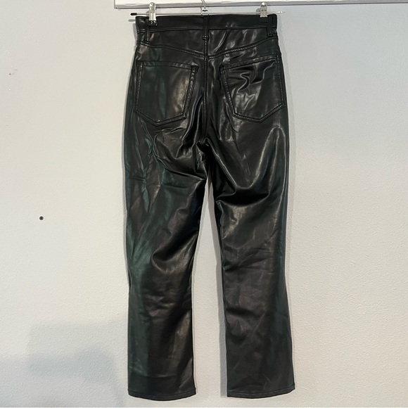 Abercrombie & Fitch The Ankle Straight Ultra High Rise Faux Leather Pants Size 0 - Picture 5 of 8
